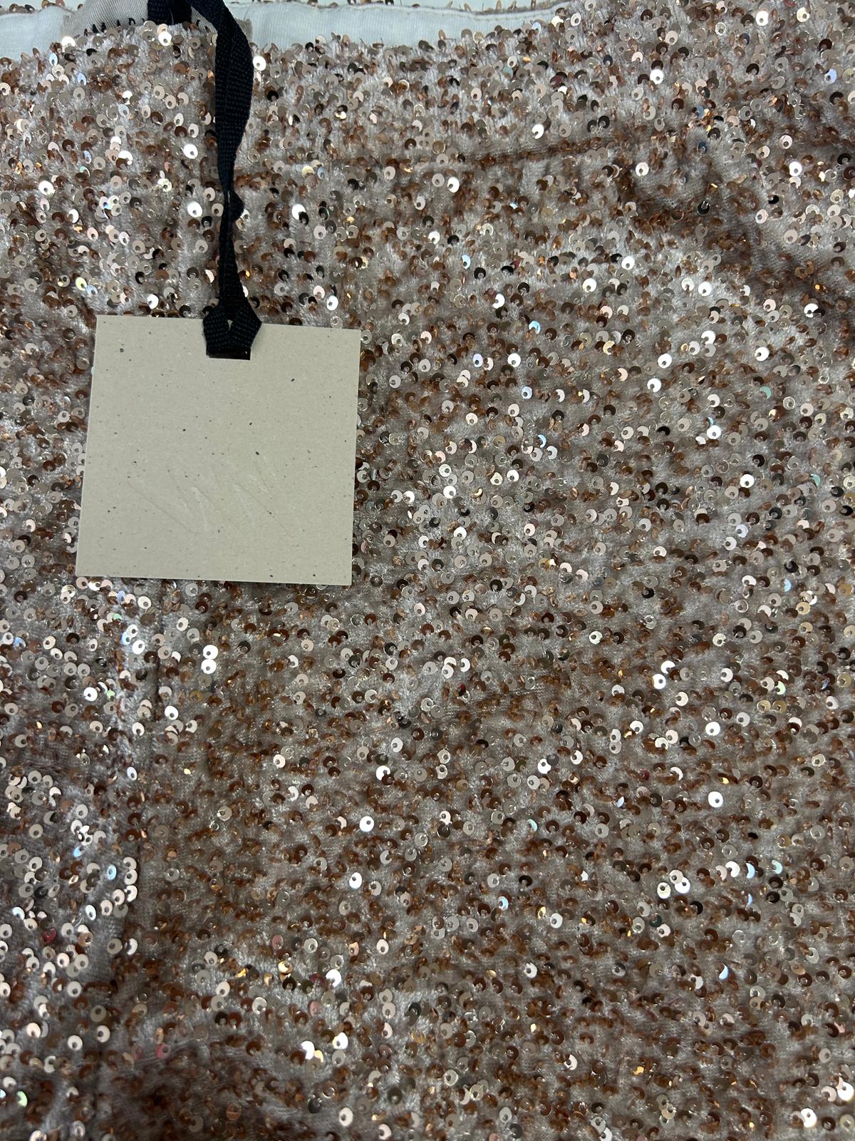 Maryley Pantalone Oro Paillettes