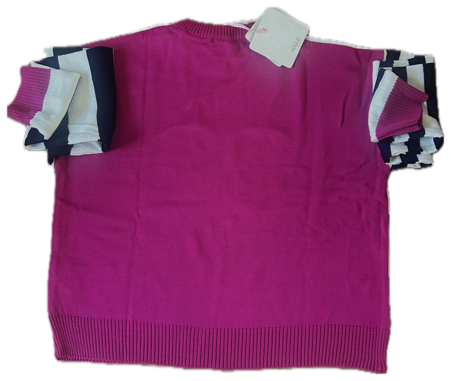 Vicolo Felpa Fucsia Righe