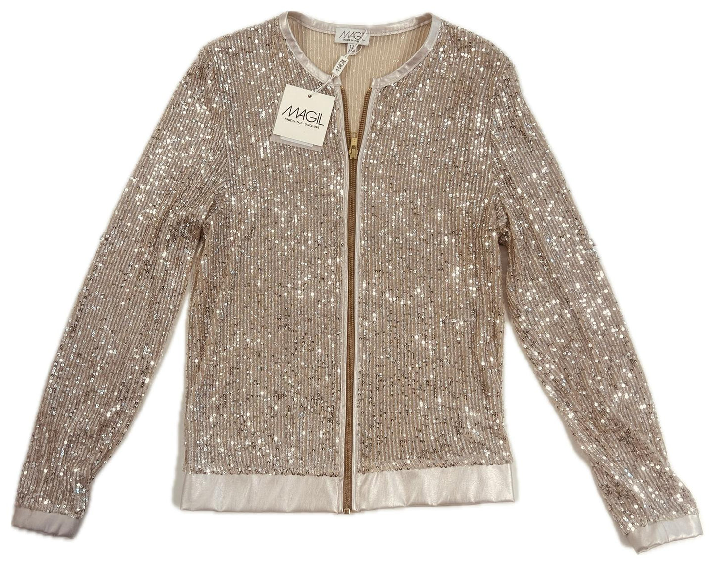 Magil Giacca Zip con Paillettes