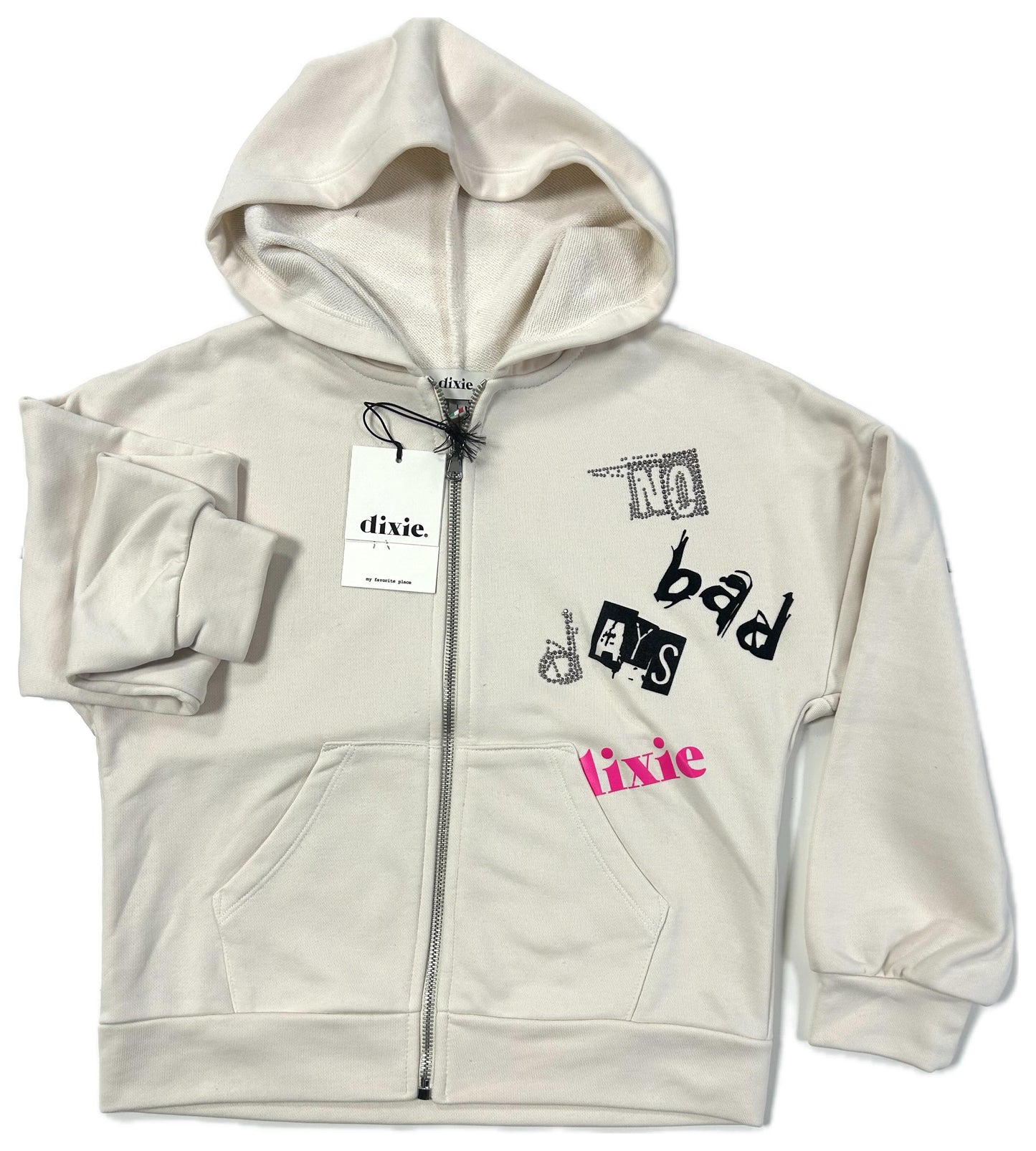 Dixie felpa con cappuccio e zip