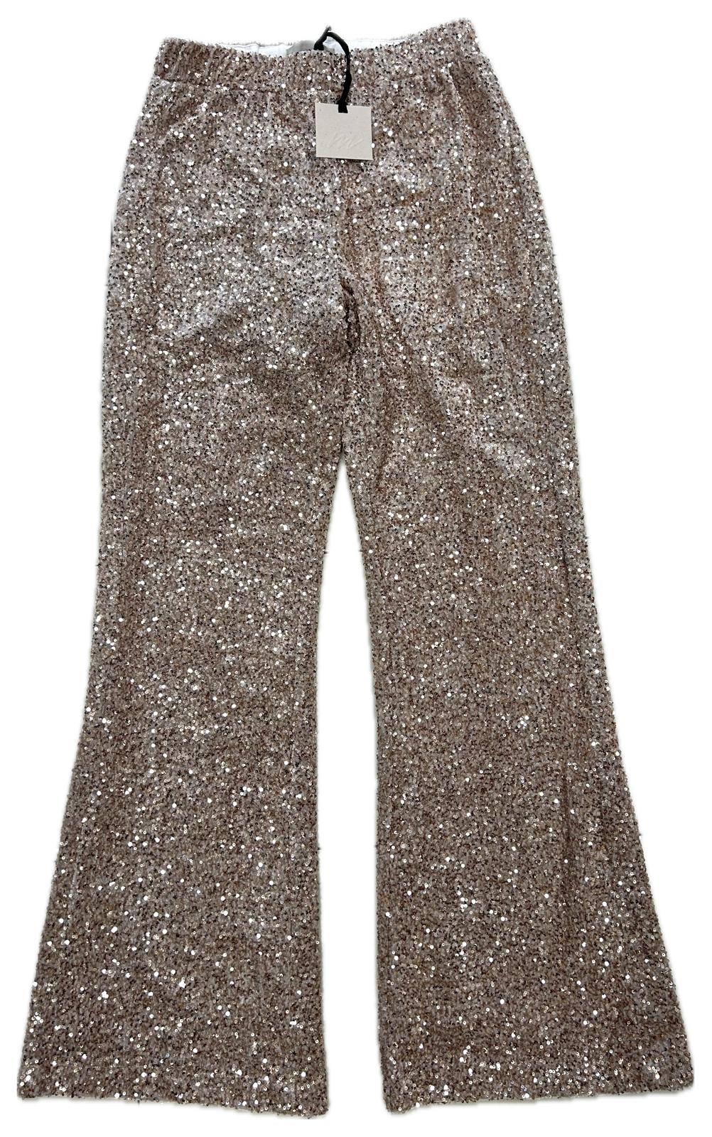 Maryley Pantalone Oro Paillettes