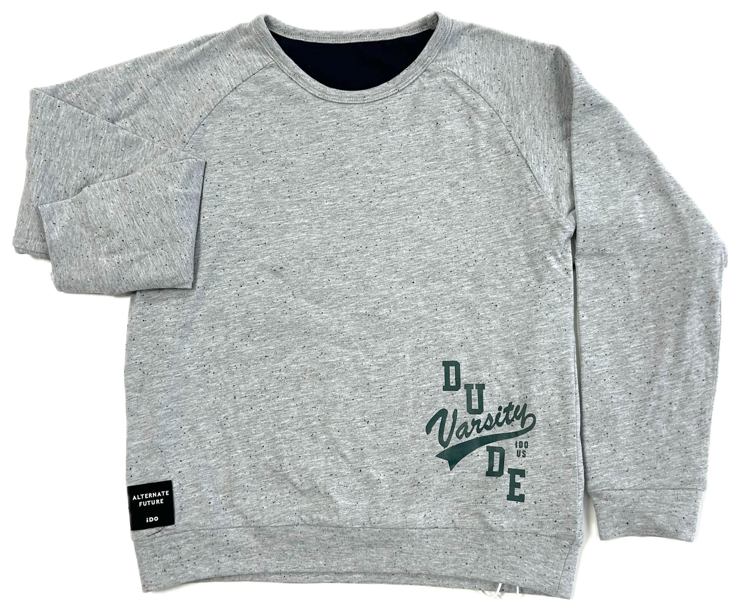 iDo Felpa Reversibile Grigio e Blu