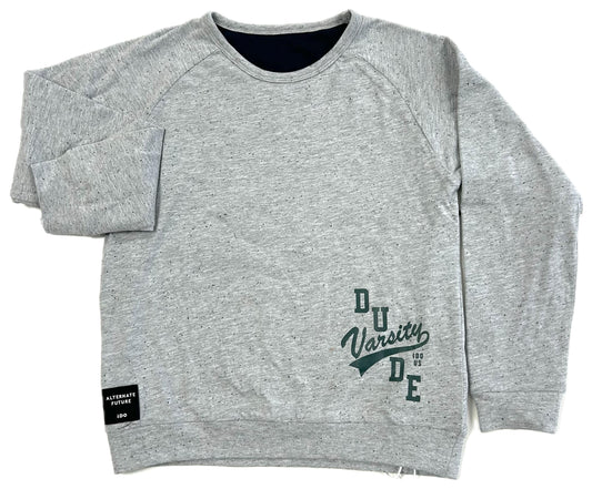 iDo Felpa Reversibile Grigio e Blu