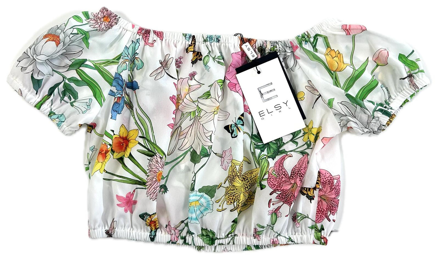 Elsy Girl Top Floreale