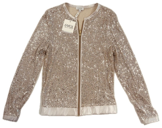 Magil Giacca Zip con Paillettes
